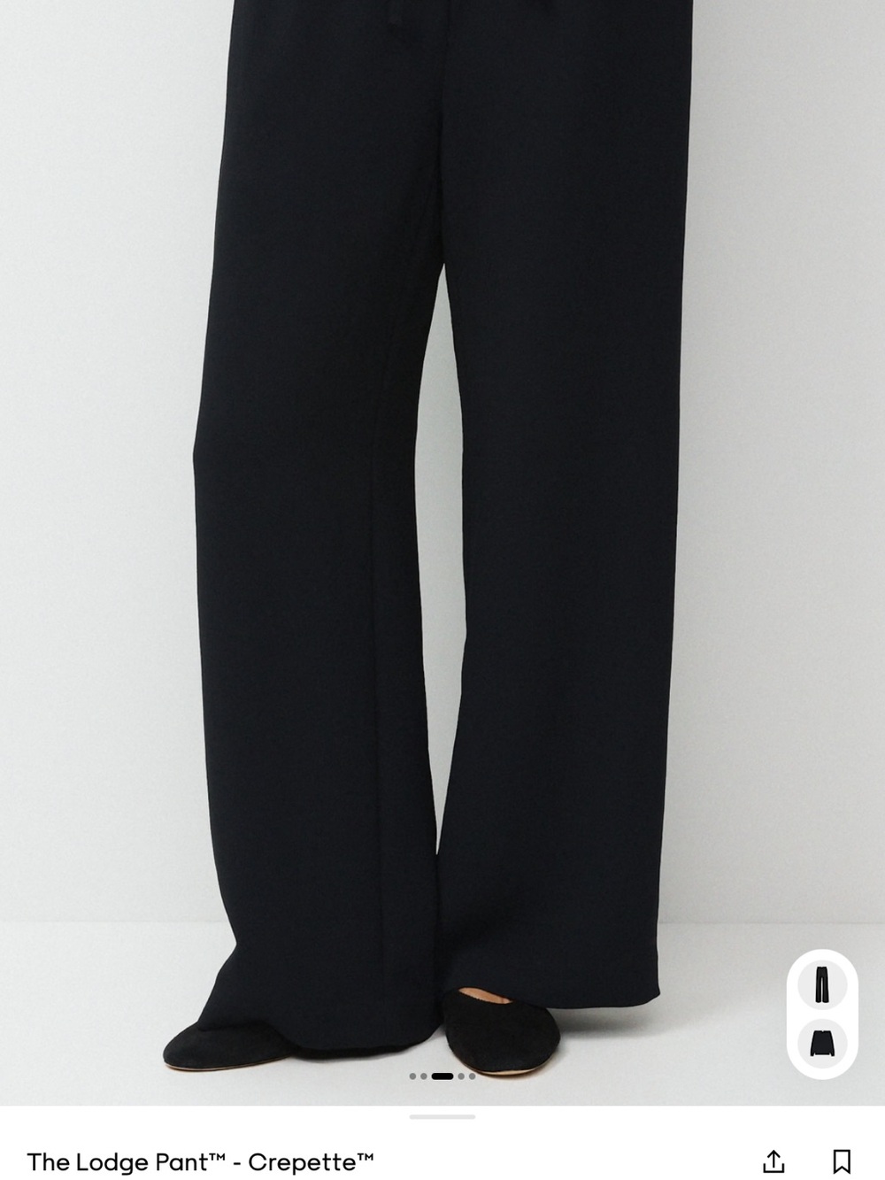 Aritzia lodge pant. Black crepette size medium. Like new